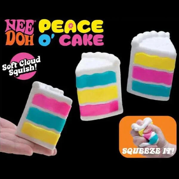 Gift NeeDoh Peace O’ Cake Colorful Squishy Toy for Kids and Adults Stress Relie, Desktop Sensory Craft Creative Educational Toy