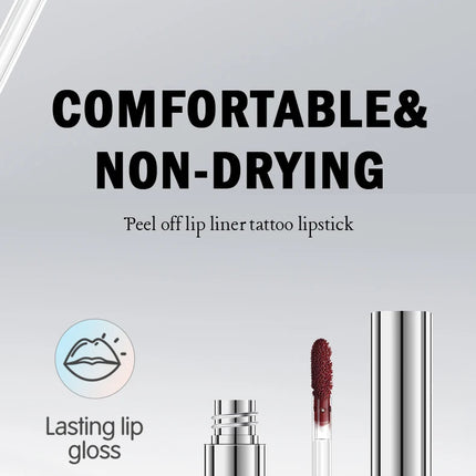 O'CHEAL Peel Off Lip Lip Liner Long-Lasting Lip Gloss High Color Rendering Tear-off 6 Color Waterproof  Matte Lip liner Makeup