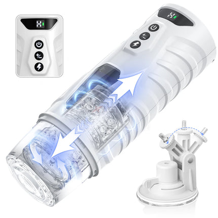 Automatic Telescopic Rotation Male Masturbator Men Masturbation Cup Simulation Blowjob Masturbator Adult Goods Sex Toy for Men