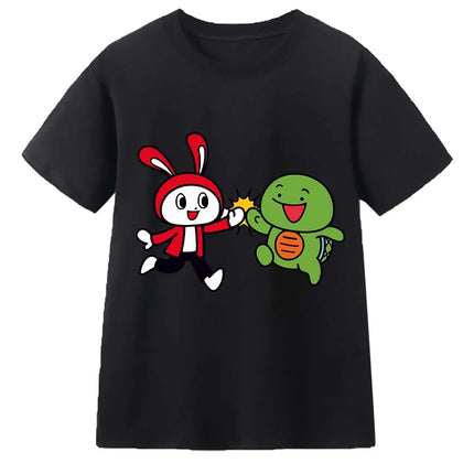 Kids Maizen JJ and Mikey T Shirt  Boys 100% Cotton Cartoon Tee Girls YouTube YouTuber Printed Top Wish Asha Children Clothes