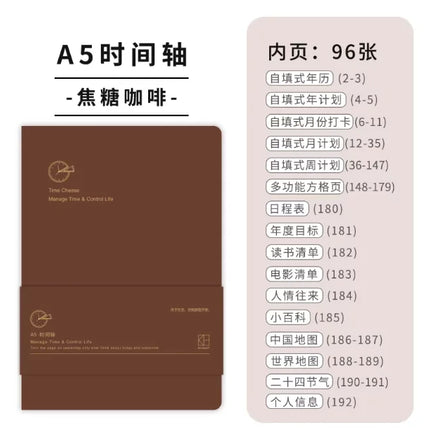 Kinbor Weekly Planner Notebook UnDated Agenda Schedule Daily Monthly Journal Book Portable Record Diary Plan Notepad Stationery