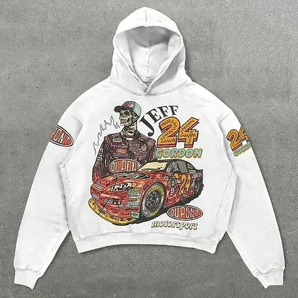 Explosions of New Harajuku Zipper Hooded Sweater Street Men and Women Retro Shirt Sweatshirt Gothic Jacket Hooded Couple Sweater