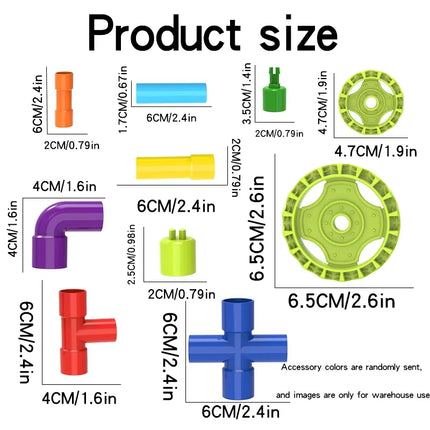 Building By Splicing Water Pipes With Building Blocks DIY Toys
