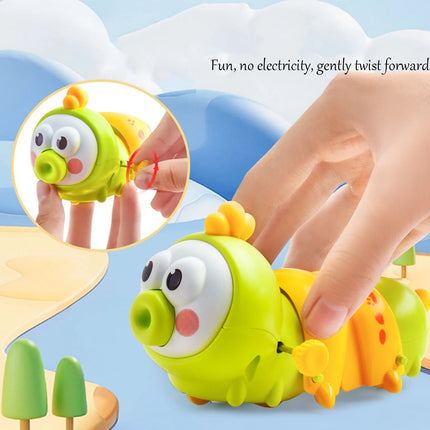 Chain up colored caterpillar children's toys, clockwork cartoon cute parent-child interactive toys