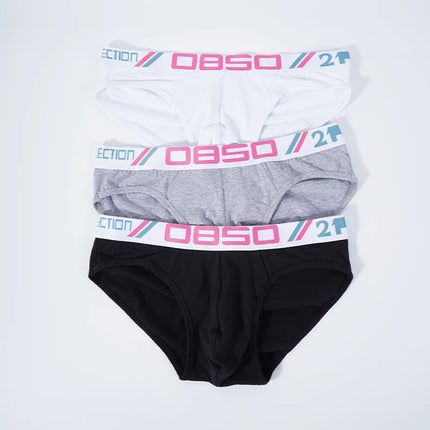 1/3Pcs Cotton Breathable Man Underwear Briefs High-Stretch Men's Sports Briefs Sissy Sexy Low Waist Bikini Underpants Lingerie