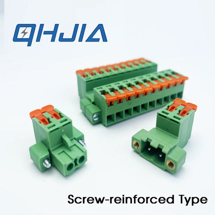5.08 Threaded Terminal - Welding Free Docking  Handle Spring Plug Quick Connect Suitable for LED Terminal Blocks