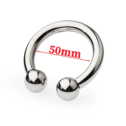 Stainless Steel Penis Sex Toys for Men Cock Ring Metal Penis Lock Bondage Head Glans With Ball Beads Delay Ejaculation Cockrings
