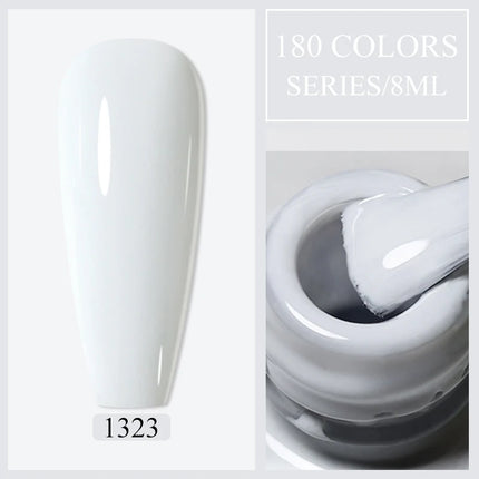 Parkson 8ml HEMA TPO FREE Color Gel Nail Polish Nude Pink Red Green Collection Nail Gel Polish Glitter Soak Off UV LED Gel
