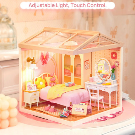 Robotime Rolife 3D Puzzle Model Super Store Series Lovely Pink Bedroom Plastic DIY Miniature House Kit Building Blocks Kits