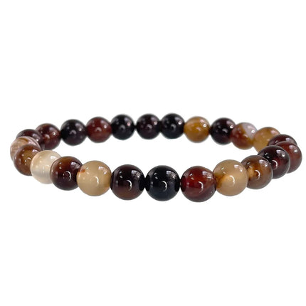 Natural Stone Pink Zebra Beaded Bracelet 6/8mm Dalmatian Jasper Rhodochrosite Agate Bracelet Gemstone Beads Bracelet