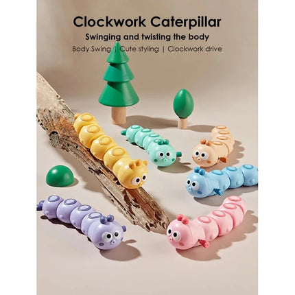 Cute Articulated Chain Caterpillar Crawling Toy Kids Early Education Stress Relief Fidget Toy Children Holiday Gift