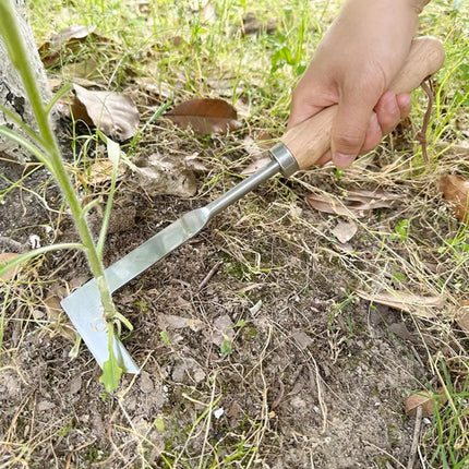Crack Weeder Crevice Weeding Tool Stainless Steel Manual Weeder Beech Handle Lawn Yard Gardening Tool