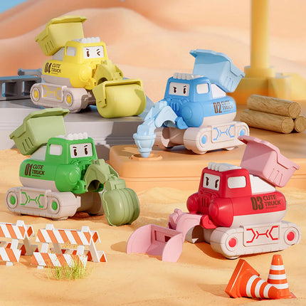 1pc Mini Excavators Fun Construction Car Toys Educational Children Cognitive Interactive Puzzle Toys Creative Excavator Toys Chr