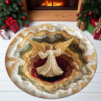 3D Vision Three-dimensional Round Home Floor Mat Trap Rug Washable Bedroom Decor Soft Carpet Anti-slip Carpets for Living Room
