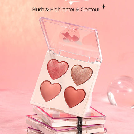 Baked blush facial makeup, high impact color, light and smooth, for Natural Finish -buildable color， contour and highlight the f