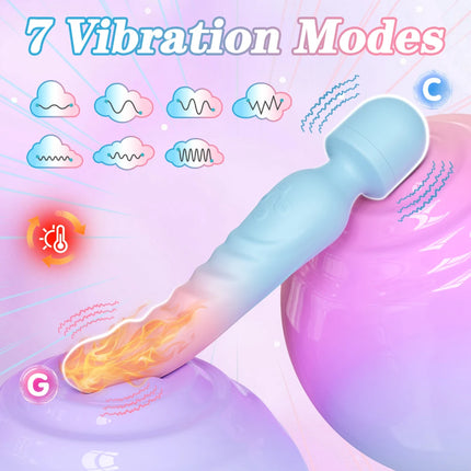 AV Magic Wand Heating Dildo Vibrator for Women Nipple Vagina Clitoris Stimulator Massager Couple Masturbation Adult Sex Toys