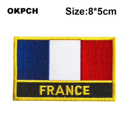 Dominican Rep. Flag Embroidery Patches Iron on Saw on Transfer patches Sewing Applications for Clothes in Home&Garden