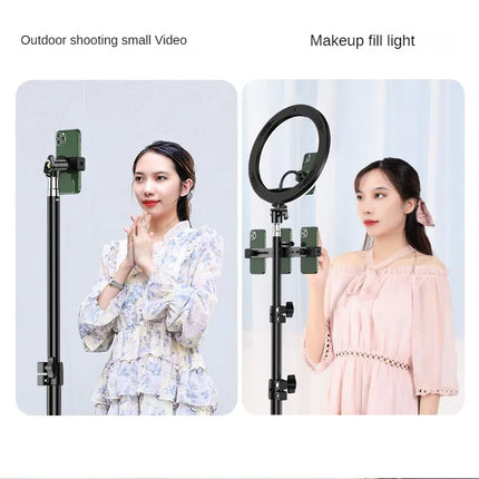 160cm Live Broadcast Tripod Landing Type Camera Anchor Selfie Light Frame Metal Thermometer Phone Holder