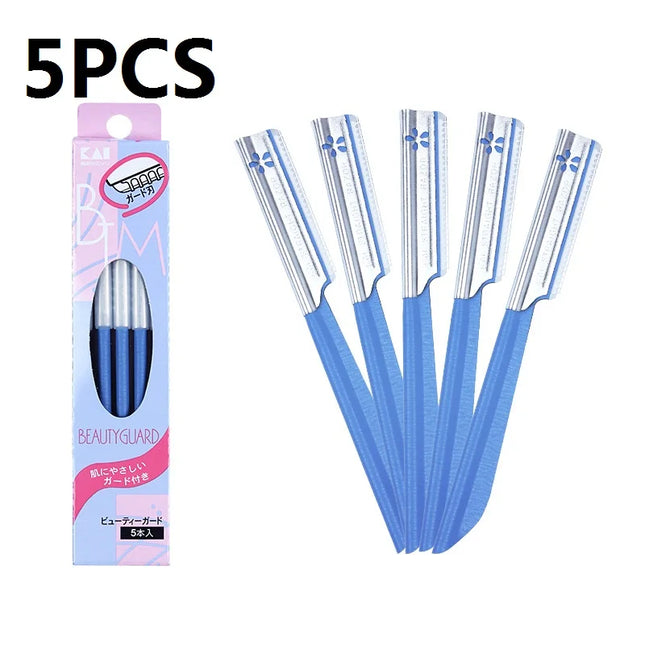 3/5pcs Women Face Care Razors Eyebrow Epilator Makeup Shaver Knife Eyebrow Hair Removal Steel Blade Facial Eyebrow Razor Trimmer