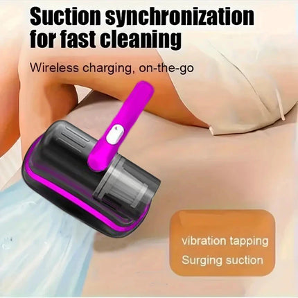 Wireless Handheld Mattress Vacuum Cleaner with UV-C Light HEPA Filter And Ultrasonic Vibration12KPa for Bed Sofa Car Seat Carpet