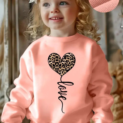 A Single-Piece Cartoon Round-Neck Hoodie For Girls Is Suitable For Children's Outdoor Trips