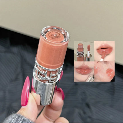 Transparent Moisturizing Lip Gloss Hydrating Drying Lips Mirror Lipstick Makeup Crystal Lip Oil Mirror Lip Glaze Tinted Plumper