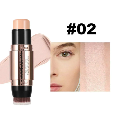 8 Color Double Side Concealer Silk Smooth Light Texture Naturally Brightens Skin Multi-functional Makeup Stick Easy To Apply 7g
