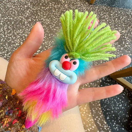 Bucktooth Rabbit Children's Plush Pen Sausage Mouth Iridescence Multi-color Ballpoint Pen Handwriting Neutral Gel Pen