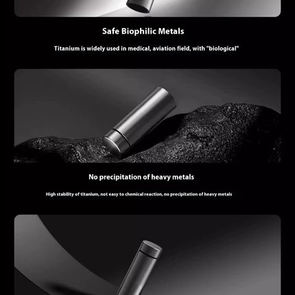 Pure Titanium Insulated Cup Men And Women'S Water Cup Portable Tea Cup Tea Water Separation Titanium Cup Cold Insulation Bottle