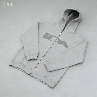 2025European and American Fashion New Trend Letter Print Fleece Loose Casual Zipper Unisex Hooded Sweatshirt Jacket