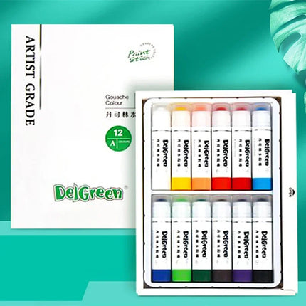Soft Solid Gouache Paint Sticks/Pastels/Crayons Basic/Macaron 6/12/18/24 Colors Drawing Graffiti Art Crayons Non-toxic Pastels
