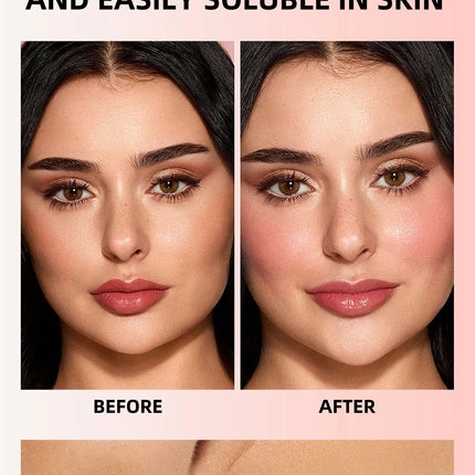 Natural Matte Blush Cream Long Lasting Waterproof Brightening Multi Use For Lips Face Cheeks Monochrome Nude