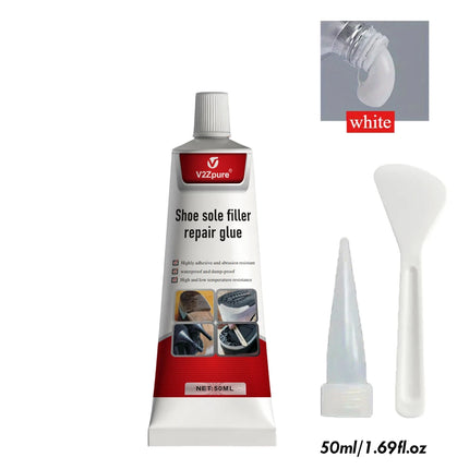 Shoe Repair Glue Kit White/Black Sole Waterproof Quick Drying Filling Repair Adhesive Wear-resistant Sealant Crack Repair Agent
