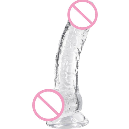 4 Size Transport Silicone Dildo Fake Dick for Women Artificial Penis with Suction Cup Female Masturbation Adult Sex Toy for 18+