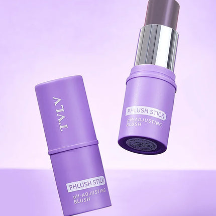 Colorchanging Blush and Lip Balm Dual Applicator Stick Keeps Makeup in Place, Provides Natural Temperature-changing Blush Effect