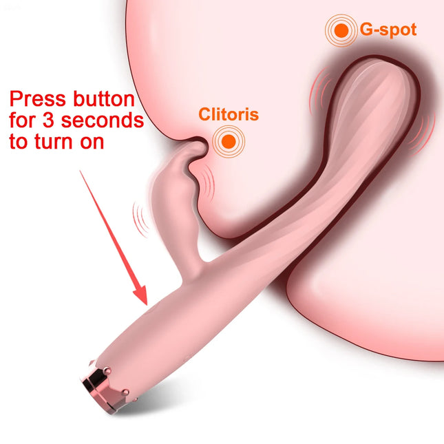 Beginner Rabbit Vibrator G-Spot Vibrator for Women Vagina Clitoris Stimulator Female Masturbator Adult Goods Sex Toy for Women