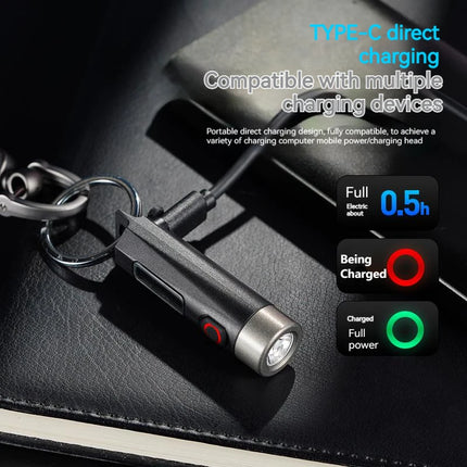 PHILIPS NEW SFL1121 EDC Flashlight LED Rechargeable Mini EDC Keychain Flashlights Camping Lamp For Hiking Self Defense