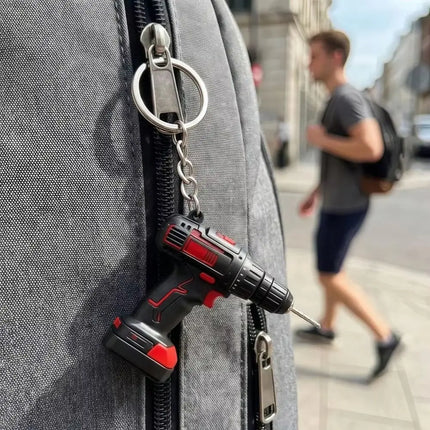 Lifelike Electric Drill Key Chain Cool Design Lightweight Drill Key Ring Mini Size PVC Mini Electric Drill Keychain