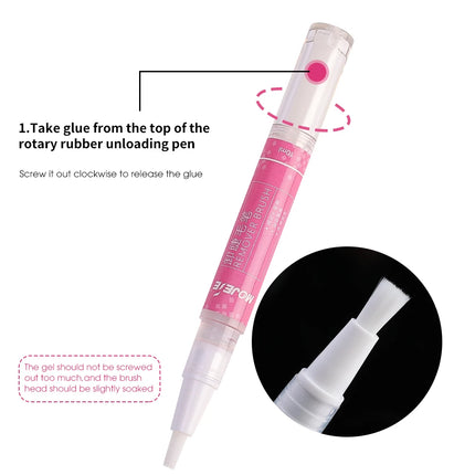 Safe Eyelash Extension Glue Remover Non-irritating Quick Drying Adhesive Transparent Gel Remover Eye Lashes Make Up Remover Pen