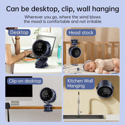 Multi-functional Circulating Fan With Clip 3-in-1 Turbo Fan Electric High-speed Clip Fan 100 levels of free adjustment