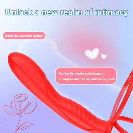 Double Penetration Anal Plug Vibrator Dildo Cock Ring Butt Plug For Men Strap On Penis Vagina Plug Adult Sex Toys For Couples