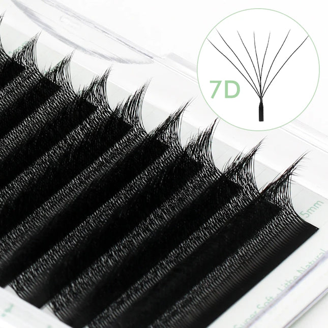 NATUHANA W Shape Eyelash Extensions 3D 4D 5D 6D W Shaped Brown Black Clover Handmade Premade Volume Fans Lash Extensions