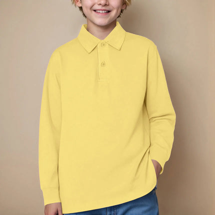 Boys POLO Shirts Teen Boy School Shirts Long Sleeve Lapel Kids Sports Tees Children Clothing Spring Autumn Boys Girls Shirts