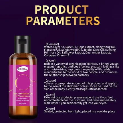 Erotic Massage Oil Body Private Parts Adult Natural Plant Rose Essence Romantic Couples Men And Women Can Use Erotic Push Oil