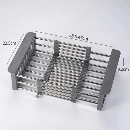 Roll Up Triangle Dish Drying Rack Foldable Stainless Steel Kitchen Sink Organizer Corner Sponge Rag Holder