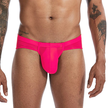 CLEVER-MENMODE Sexy Men Underwear Sexy Ultra Thin Ice Silk Men's Briefs Penis Large Pouch Slips hombre Erotic Panties Underpants