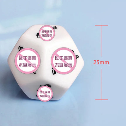 Romantic Party Sex Dice - 12-Position Adult Games for Couple & Gay, Humour Erotic Craps Adult Products Sex Toy