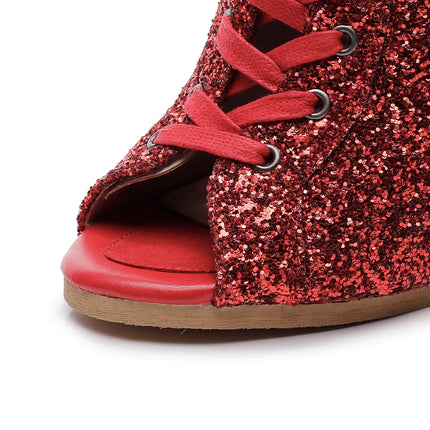 2023 New Fashion Women Heels  Lace-up Boot Stilettos Jazz Dance Lady Shoes For Latin Dancing Outdoor Sexy Stilettos Plus Size