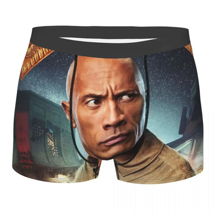Custom Male Cool The Rock Dwayne Meme Underwear American Actor Johnson Boxer Briefs Stretch Shorts Panties Underpants