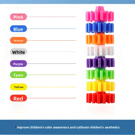 420 DIY round building blocks, character bricks, educational and creative children's educational toys, children's DIY gifts